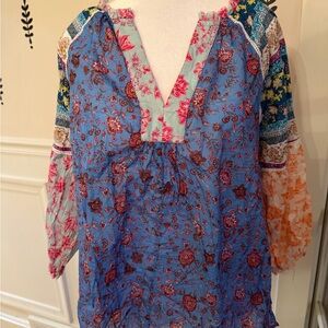 Sundance Multicolor Floral V-Neck Blouse